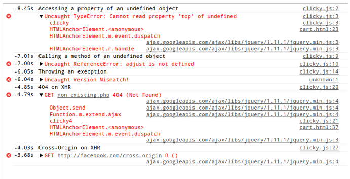 "Feedback visual para projetos da web. Agora com registros JS e XHR avançados"