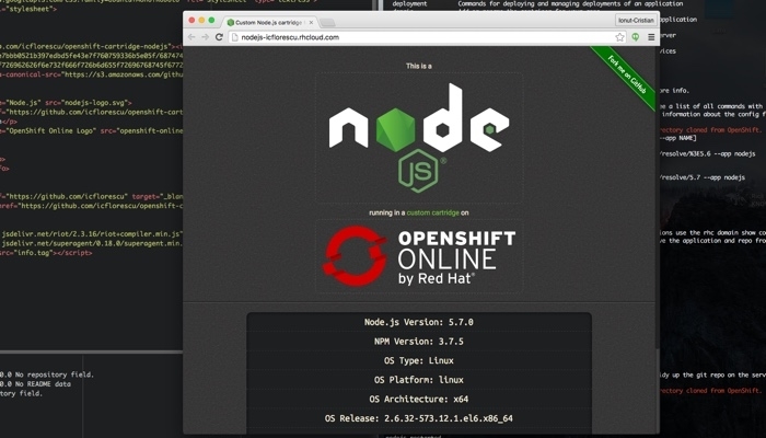 Node.js em OpenShift