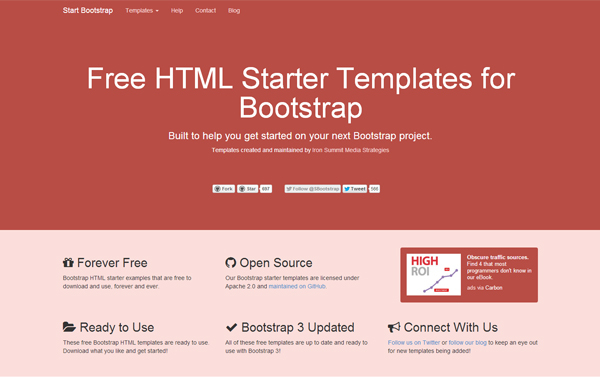 Start Bootstrap - Modelos HTML grátis para iniciantes para Bootstrap