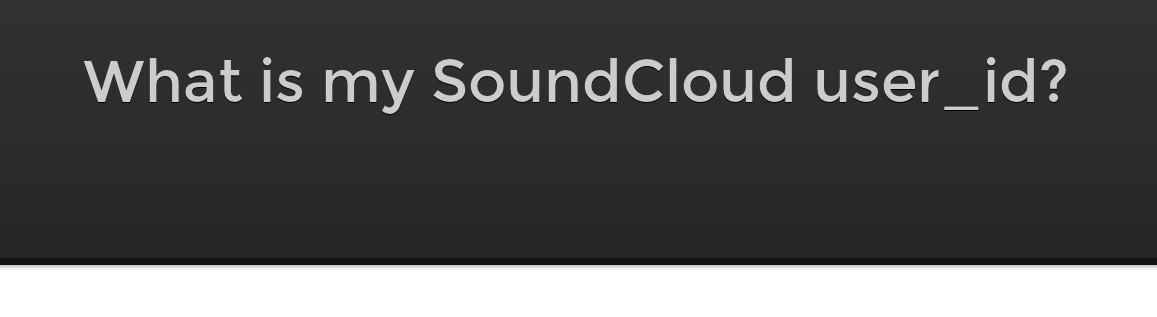 Qual é o meu user_id do SoundCloud